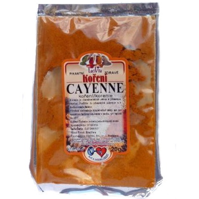 Cayenské korenie  sa získava z odrody extra štipľavých chilli papričiek s názvom Capsicum frutescens a pochádza z Indie.  Štiplavé...