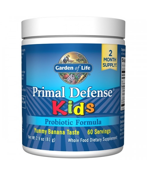 Kvalitné probiotiká Primal Defense Kids -- s príchuťou banánu v práškovej forme odporúčame pre menšie detičky, ktoré ešte nemôžu...