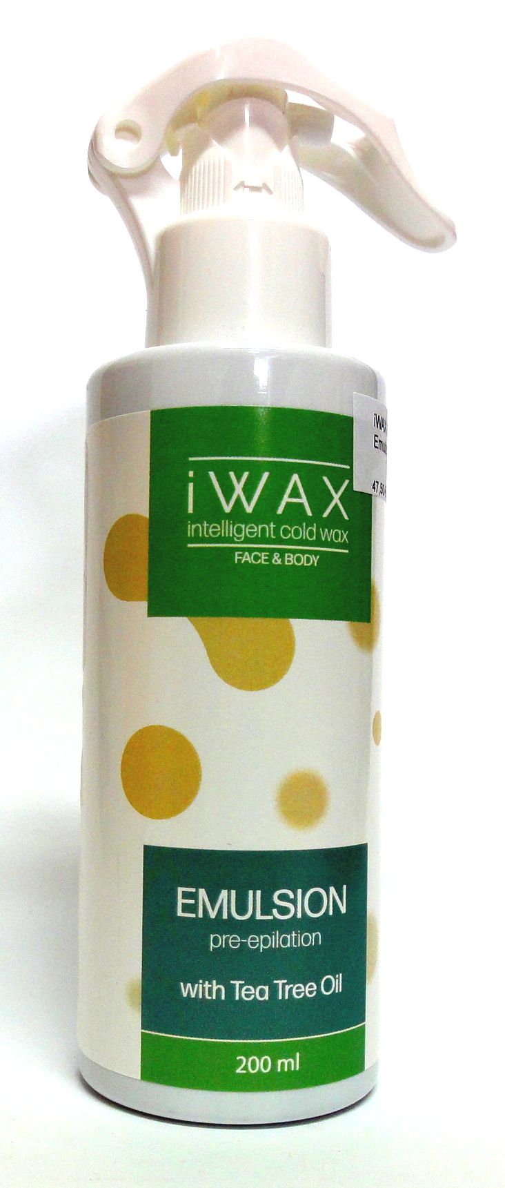 Emulzia s obsahom Tea Tree oleja dezinfikuje pokožku a zvyšuje priľnavosť chĺpkov k depilačnej hmote iWAX.  Spôsob použitia : Pred...