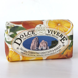 Mydlo Dolce vivere Capri - pomarančový kvet, bazalka  250g