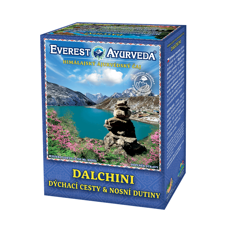 Dalchini himalájsky čaj 100g Čaj pri problémoch horných dýchacích ciest, prispieva k optimálnej priechodnosti horných ciest dýchacích, pôsobí na uvoľnenie dutín...