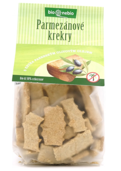 Bio Parmezánové krekry s olivovým olejom  130g