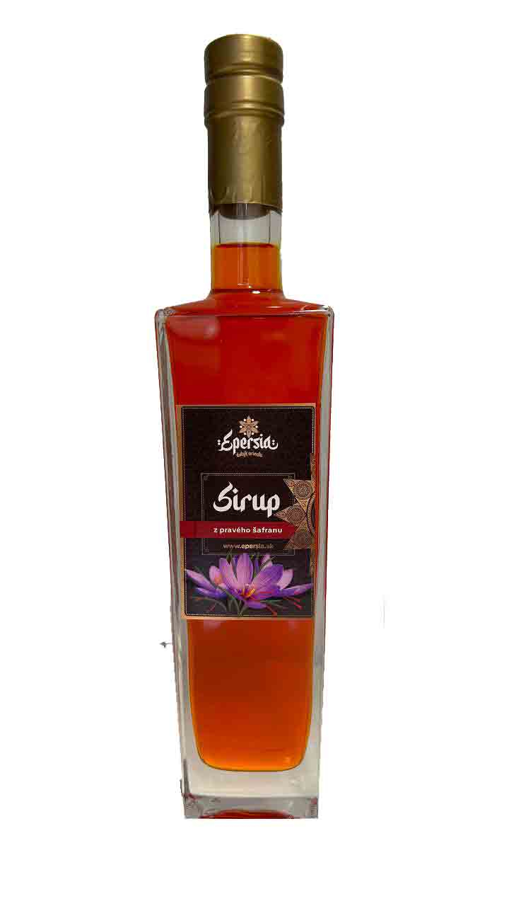 Šafranový sirup 350 ml Lahodný šafranový sirup z najkvalitnejšieho šafranu. Výborný na prípravu domácej limonády, ale zaujímavo dochutí aj ľadový, či horúci...