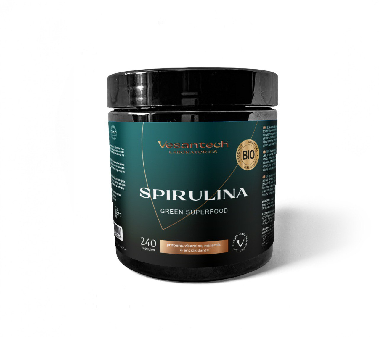 Vesantech BIO Spirulina 240 cps Vesantech BIO Spirulina – Prírodný zdroj energie, detoxikácie a vitalitySpirulina 240 kapsúl je výživový doplnok s obsahom čistej, sušenej...