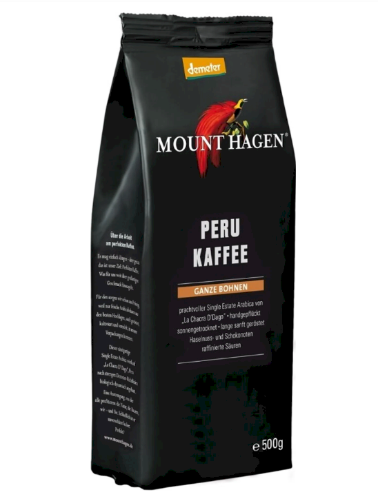 Mount Hagen Peru kaffee zrnková káva BIO 250g Mount Hagen Peru Kaffee – 100 % bio káva z PeruObjavte jedinečnú chuť Mount Hagen Peru Kaffee – prvotriednej bio kávy pochádzajúcej z...