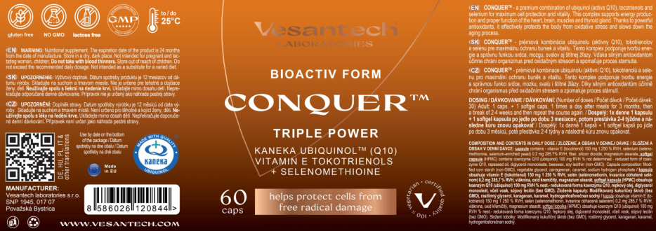 Vesantech CoQ10 Conquer™ 60 cps