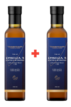 1+1 Vesantech Omega 3 EXTRA STRONG Rybí olej 250 ml