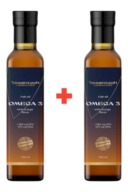 1+1 Vesantech Omega 3 Rybí olej 250 ml