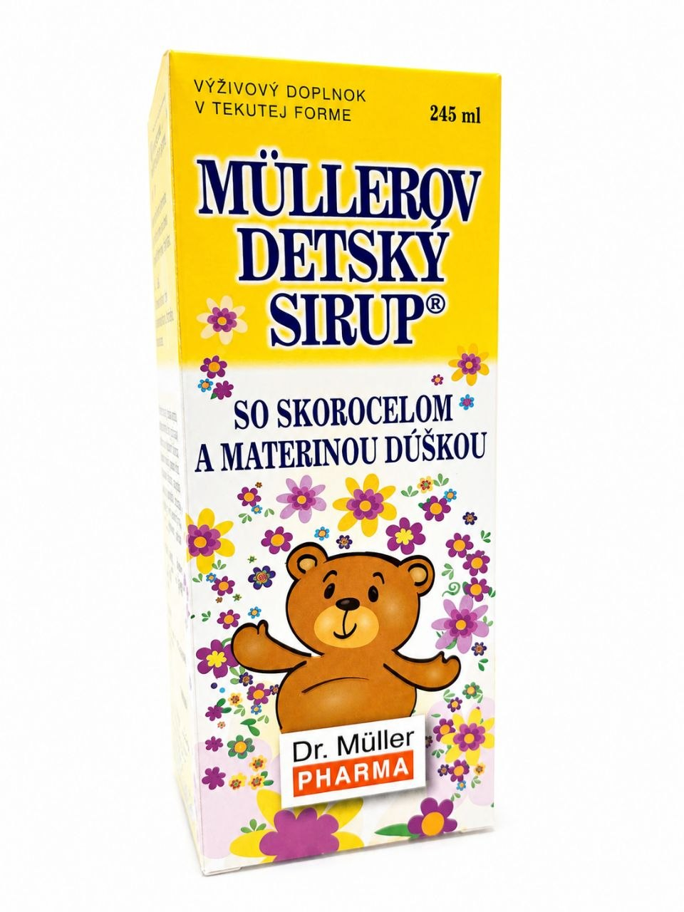 Müllerov detský sirup® so skorocelovým a materinoduškovým extraktom a vitamínom C  pri kašli a nachladnutí.  Má výborné chuťové...