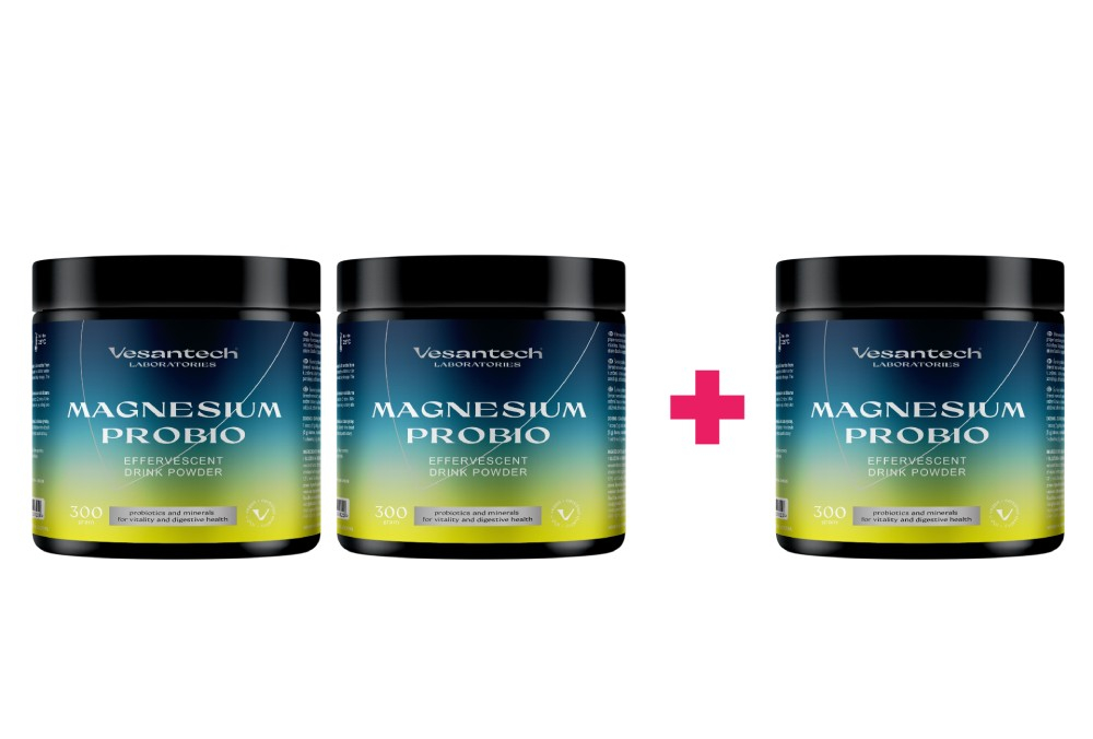Vesantech Magnezium Probio 300 g je jemne šumivý práškový nápoj s vysokým obsahom magnézia a starostlivo vybraných probiotických kultúr,...